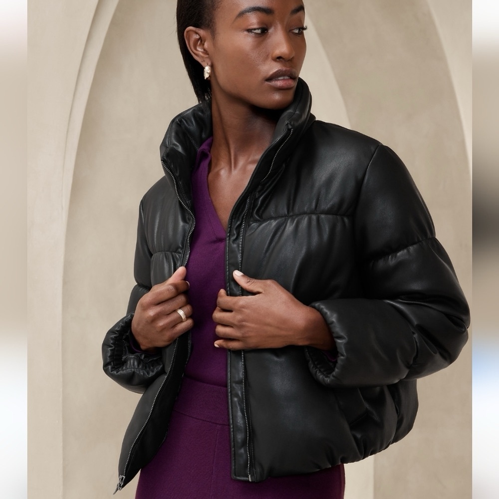 Banana Republic Black Quilted Puffer